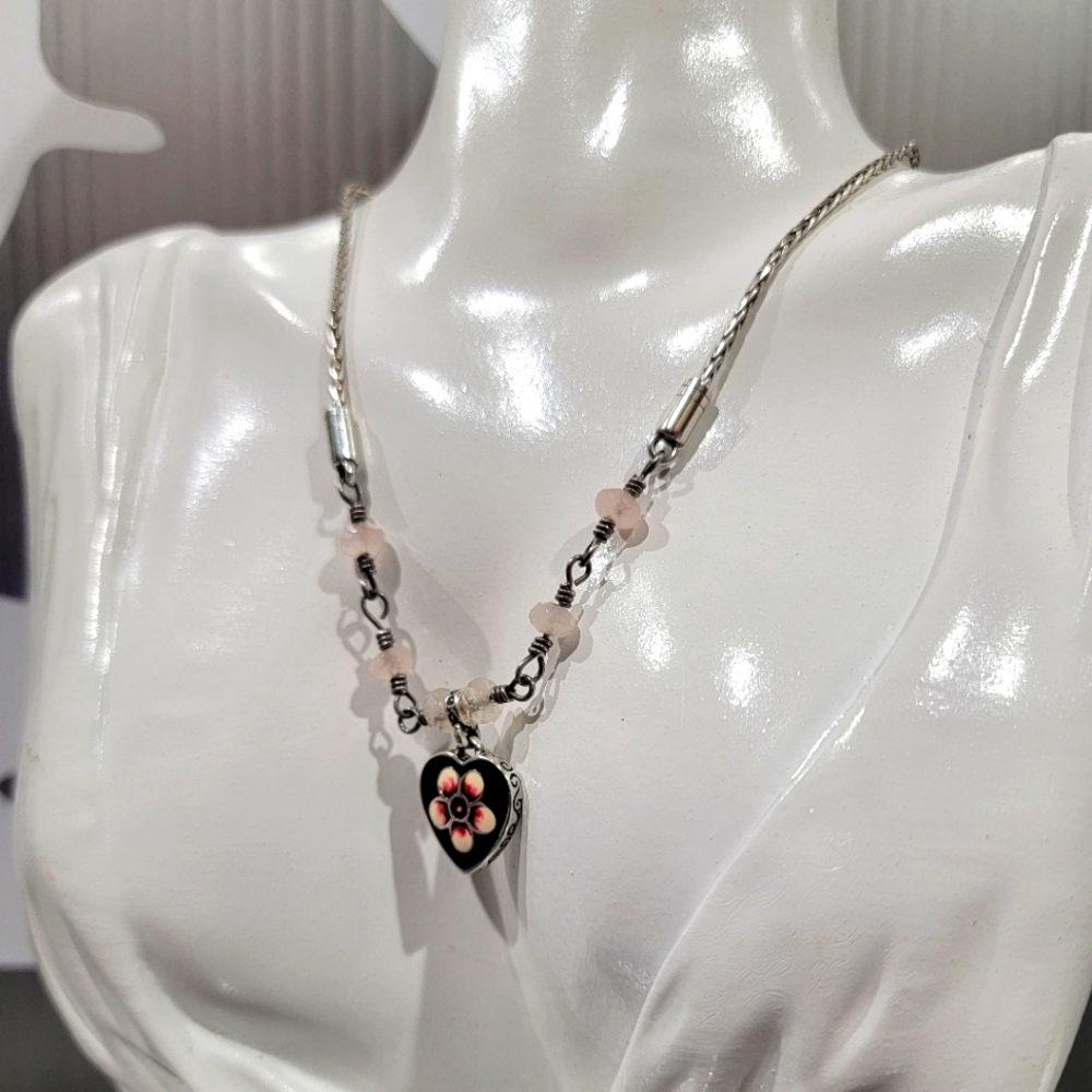 VINTAGE BRIGHTON FLORIANA MOONSTONE SPRING FEVER PENDENT NECKLACE NWOT